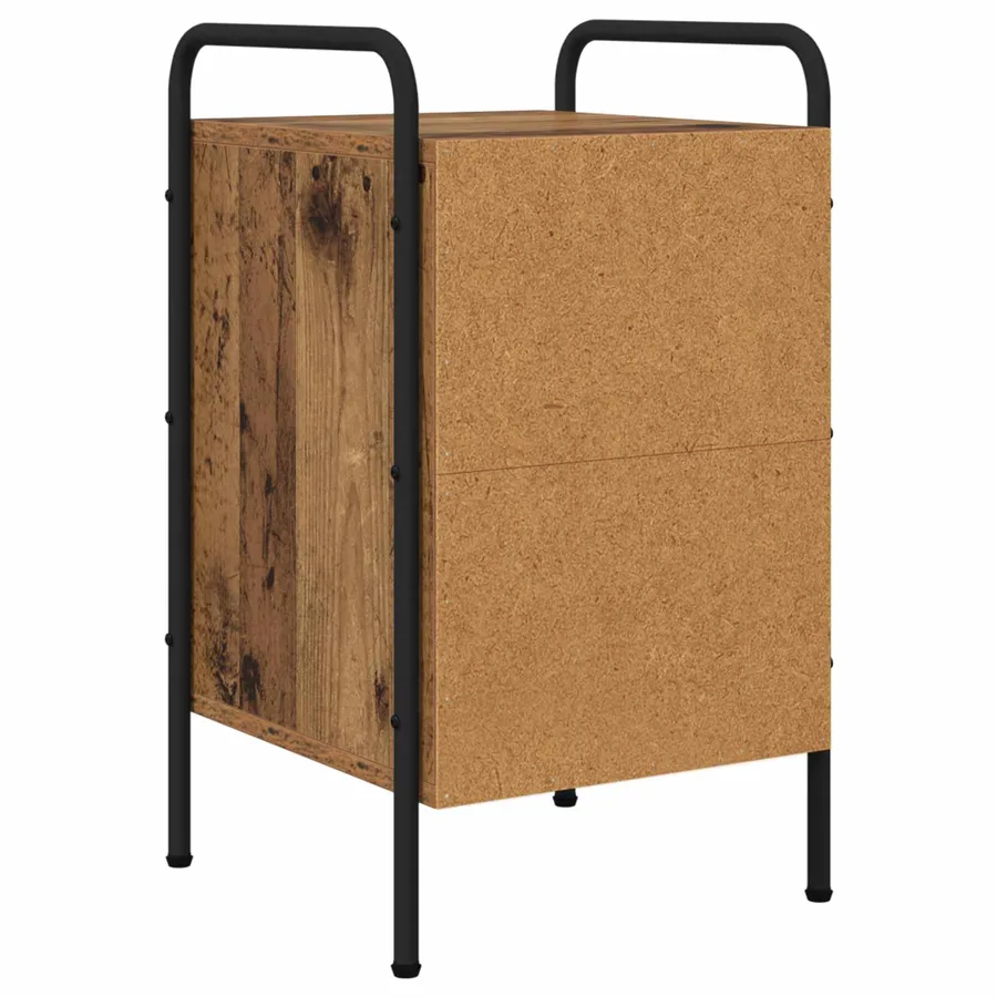 Table de chevet 2 pc Bois ancien 35 x 36,5 x 61 cm - 7