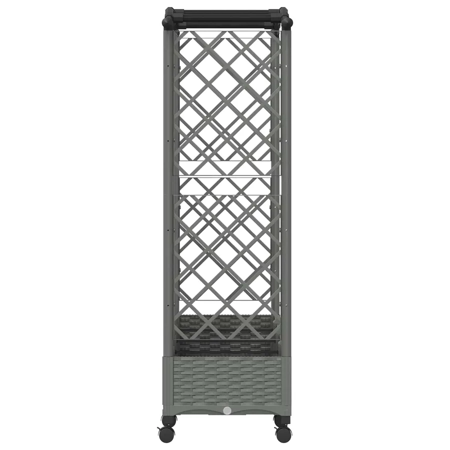 Lit Élevé avec Treillis et Toit Gris clair 203,5 x 40 x 129 cm - 4