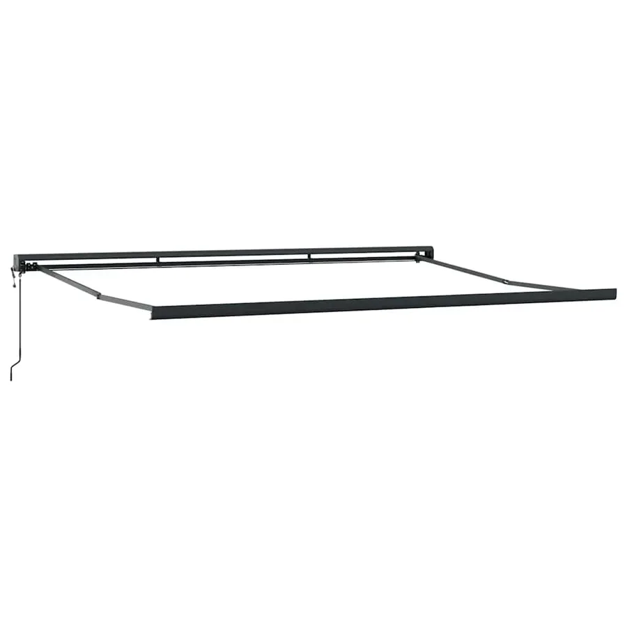 Auvent rétractable jaune et blanc 5x3 m tissu et aluminium - 5