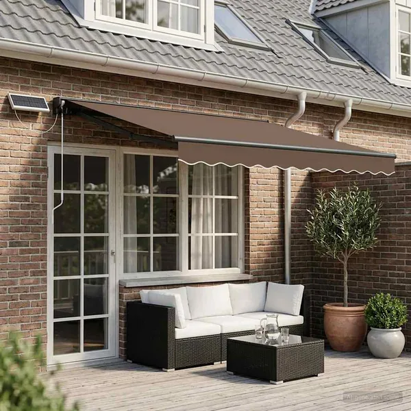 Auvent rétractable électrique Taupe 4,5 × 3,5 m