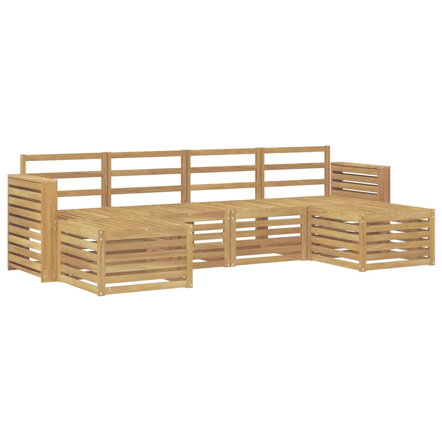 Ensemble de canapés d'extérieur 6 pcs Blanc 257 x 122,5 x 73 cm - 2