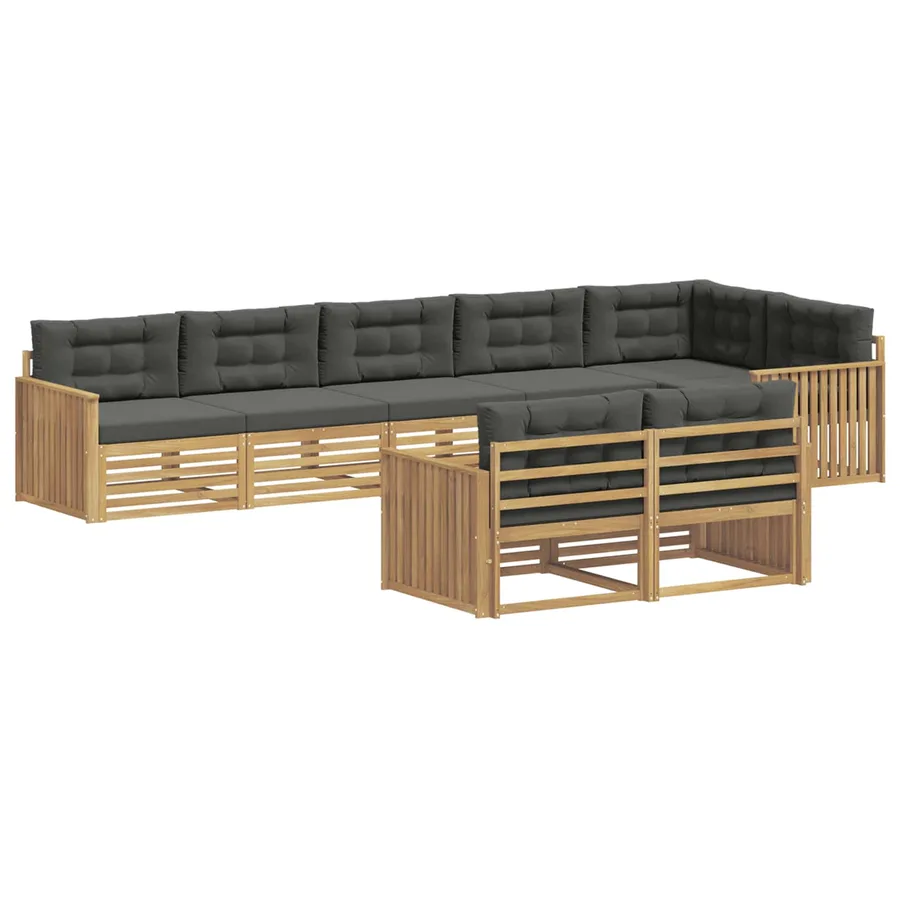 Ensemble de canapés d'extérieur 8 pc Blanc et anthracite - 2