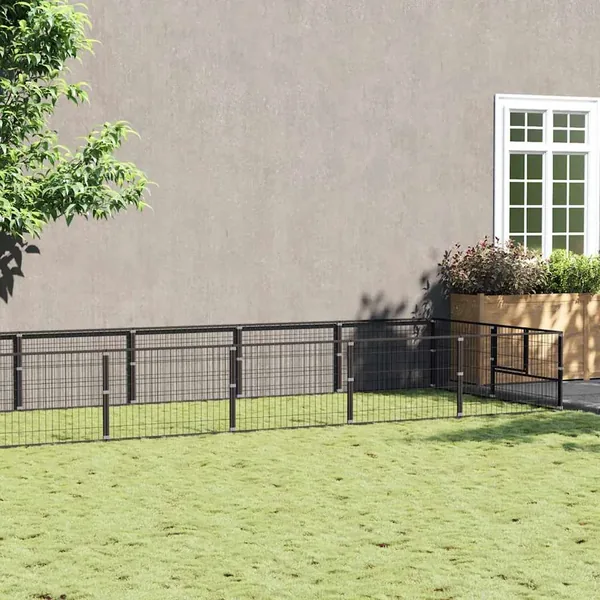 Chenil Noir 14 m² Acier