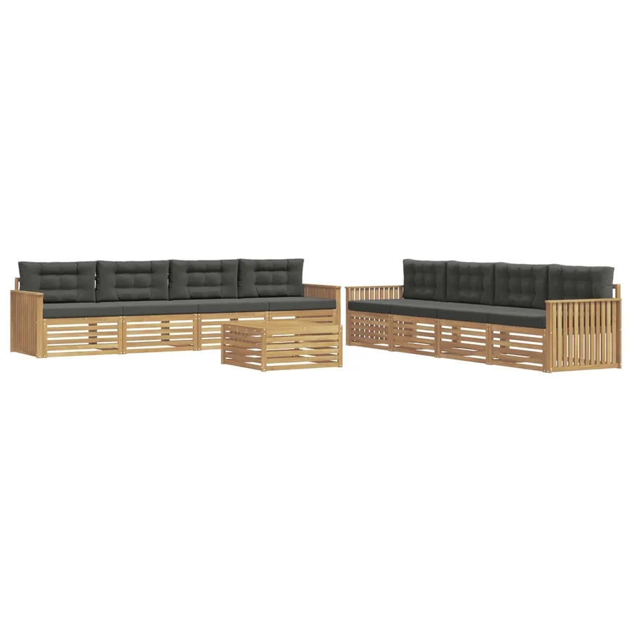 Ensemble de canapés d'extérieur 9 pc Blanc et anthracite - 2