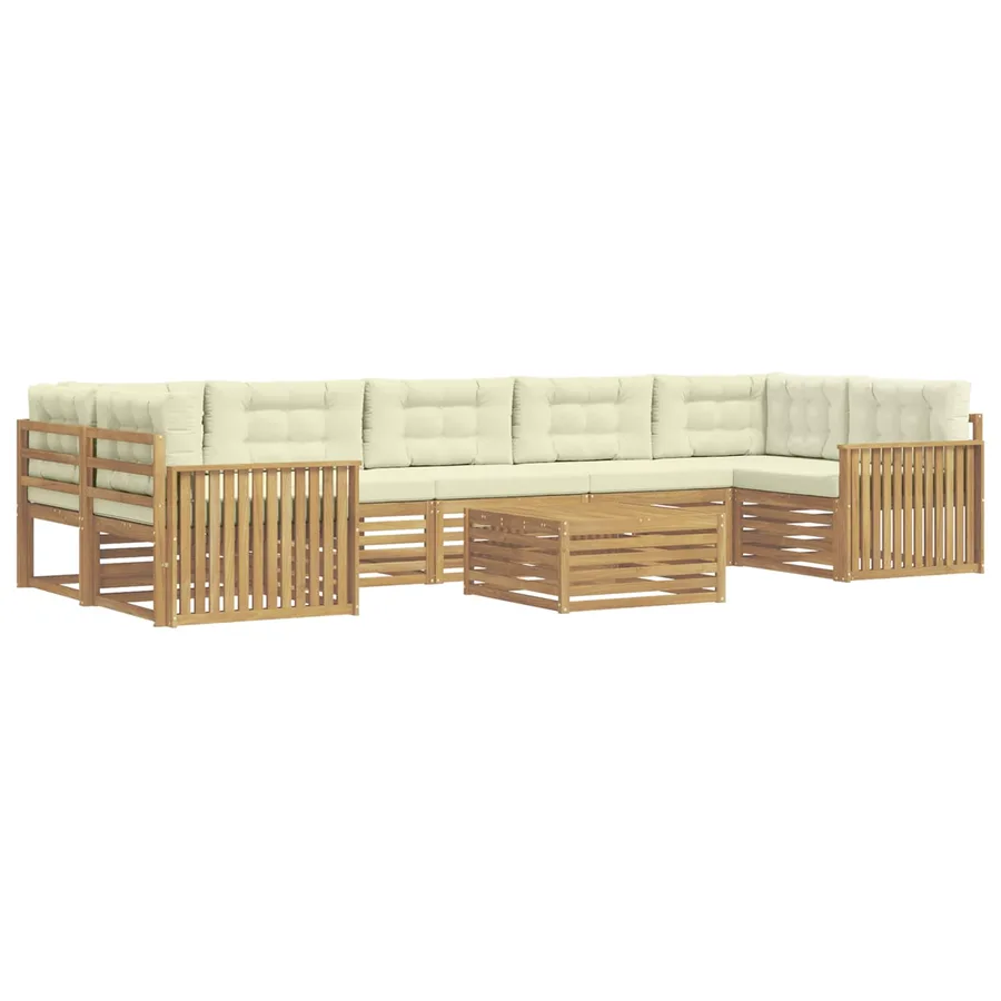 Ensemble de canapés d'extérieur 8 pc Blanc et crème - 2