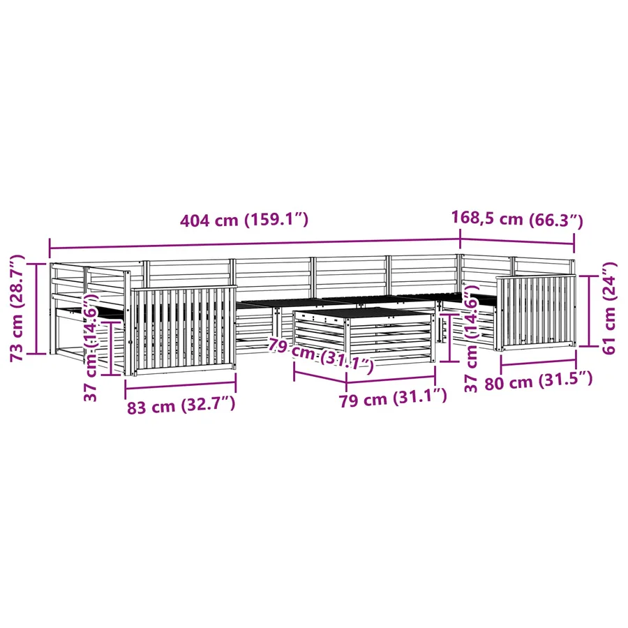 Ensemble de canapés d'extérieur 8 pc Blanc et crème - 7