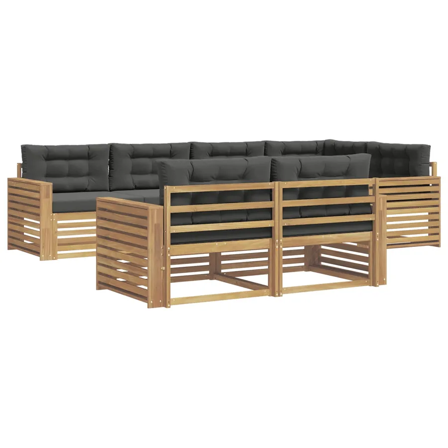Ensemble de canapés d'extérieur 7 pc Blanc et anthracite - 2