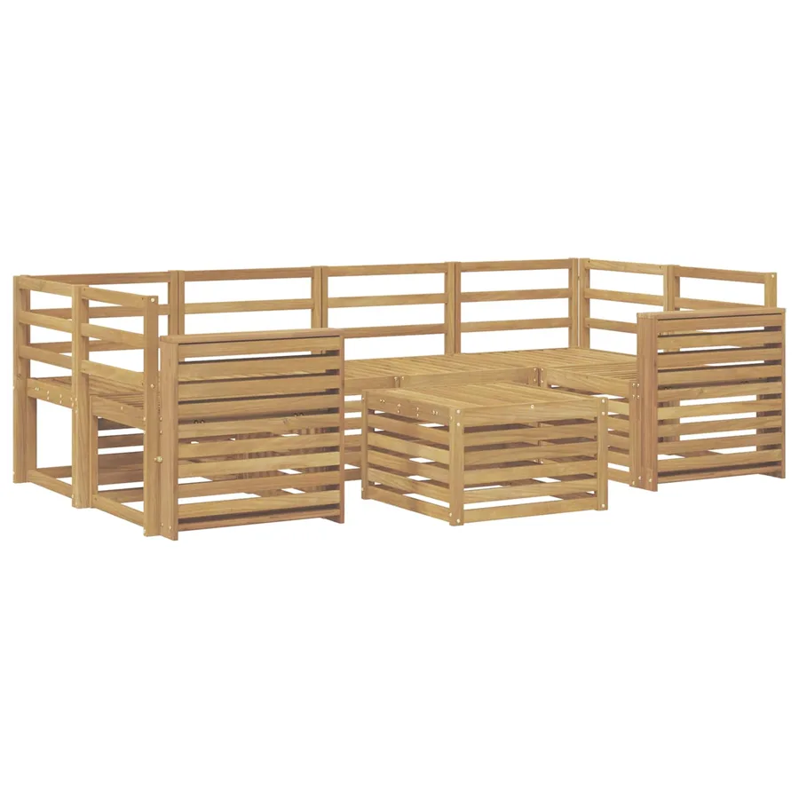 Ensemble de canapés d'extérieur 7 pcs Blanc - 2