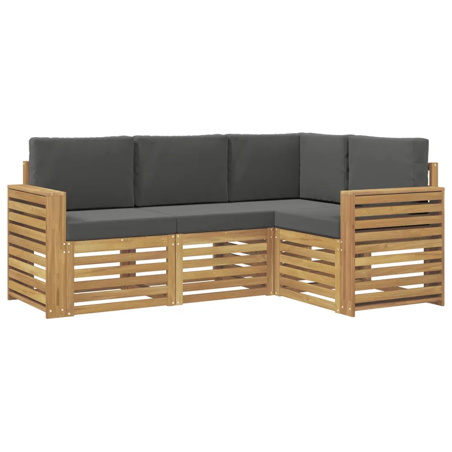 Ensembles de canapés 4 pcs Blanc et anthracite - 2