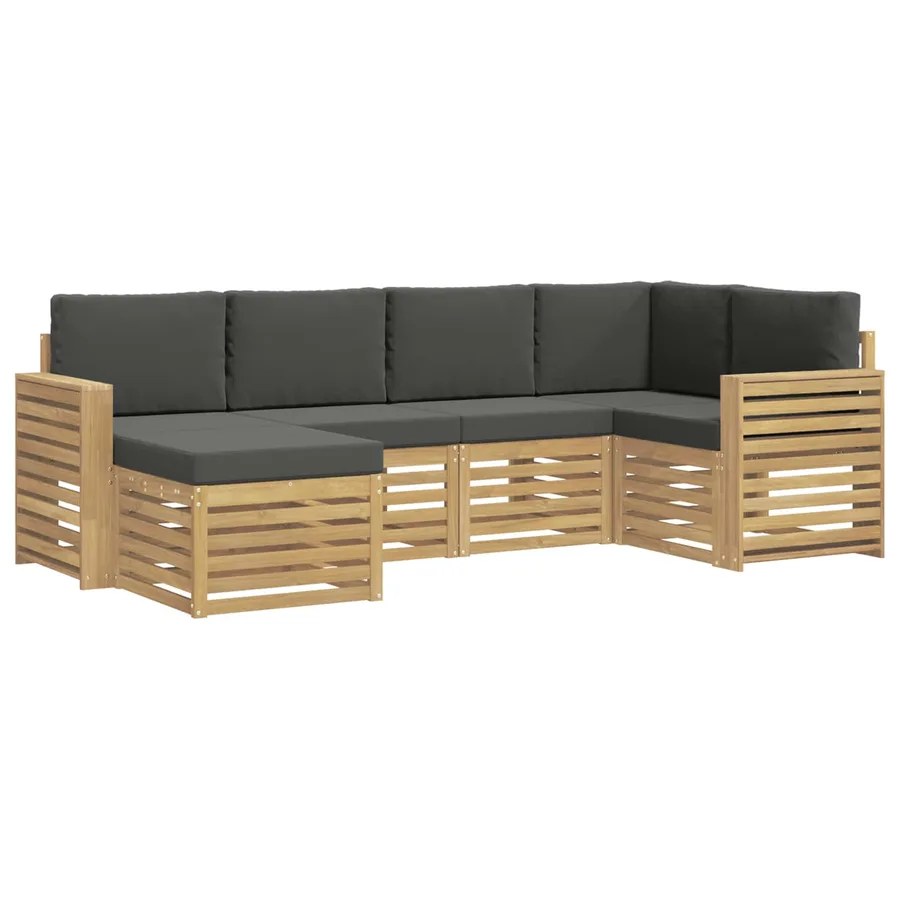 Ensemble de canapés d'extérieur 6 pcs Blanc et anthracite - 2