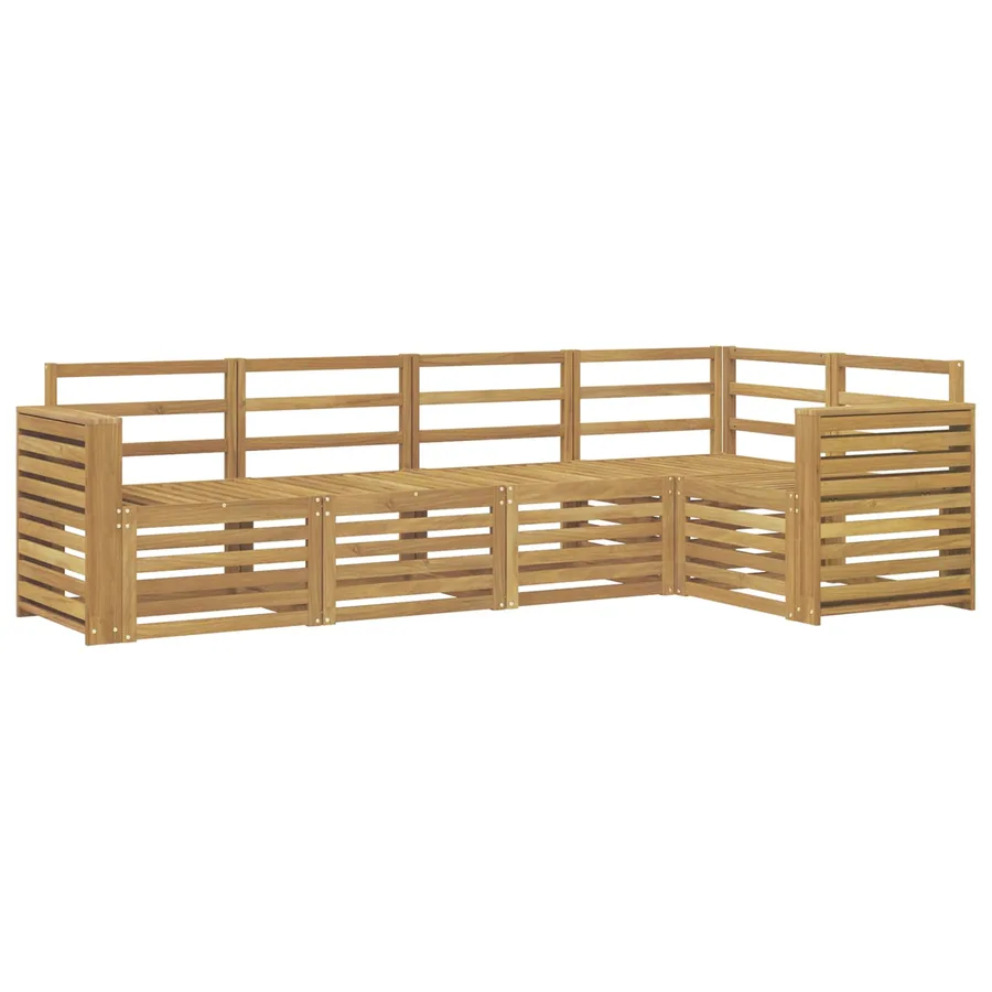 Ensemble de canapés d'extérieur 5 pcs Blanc 251 x 132,5 x 73 cm - 2