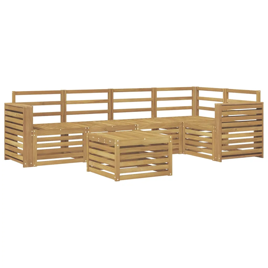 Ensemble de canapés d'extérieur 6 pcs Blanc 59 x 59 x 37 cm - 2