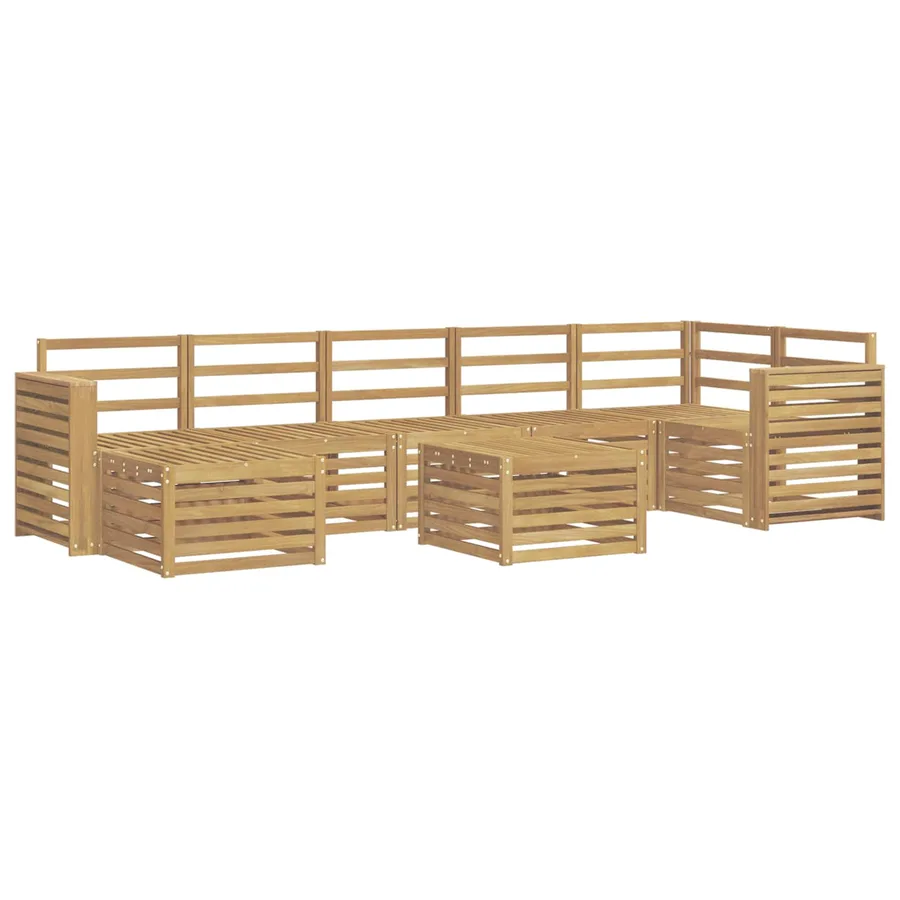 Ensemble de canapés d'extérieur 8 pcs Blanc 59 x 59 x 37 cm - 2