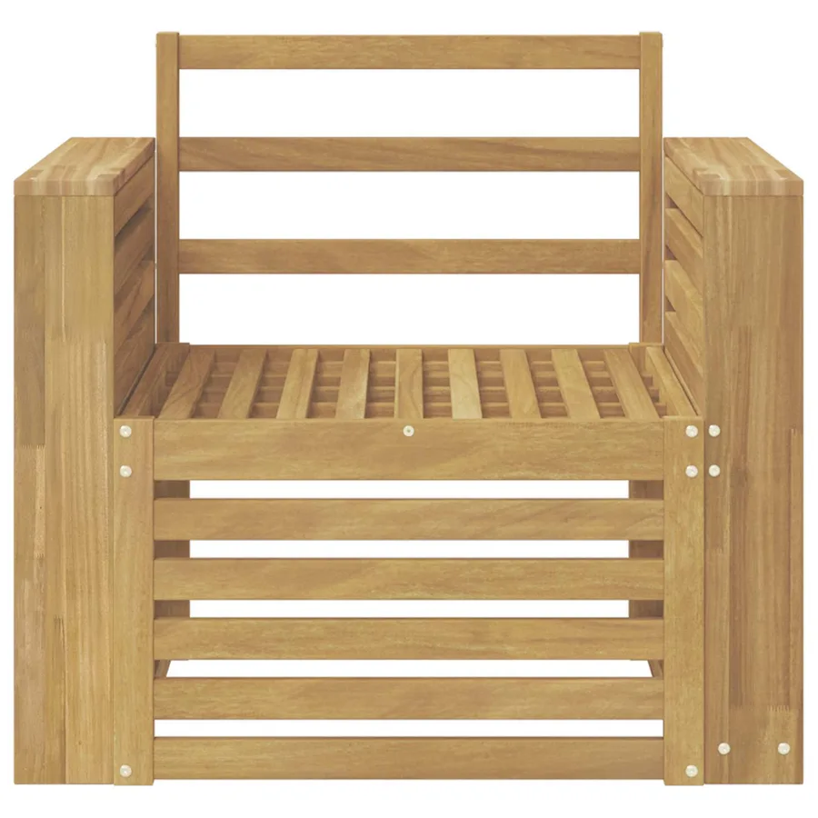 Ensemble de canapés d'extérieur Bois d'Acacia Massif Blanc - 3