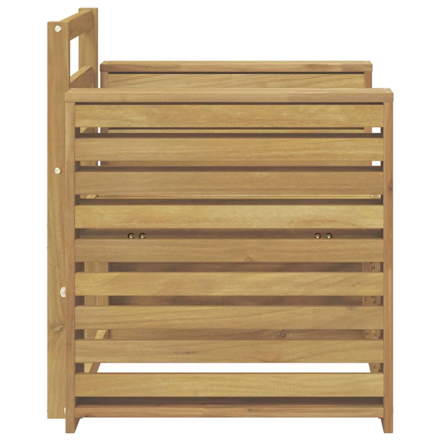 Ensemble de canapés d'extérieur Bois d'Acacia Massif Blanc - 4