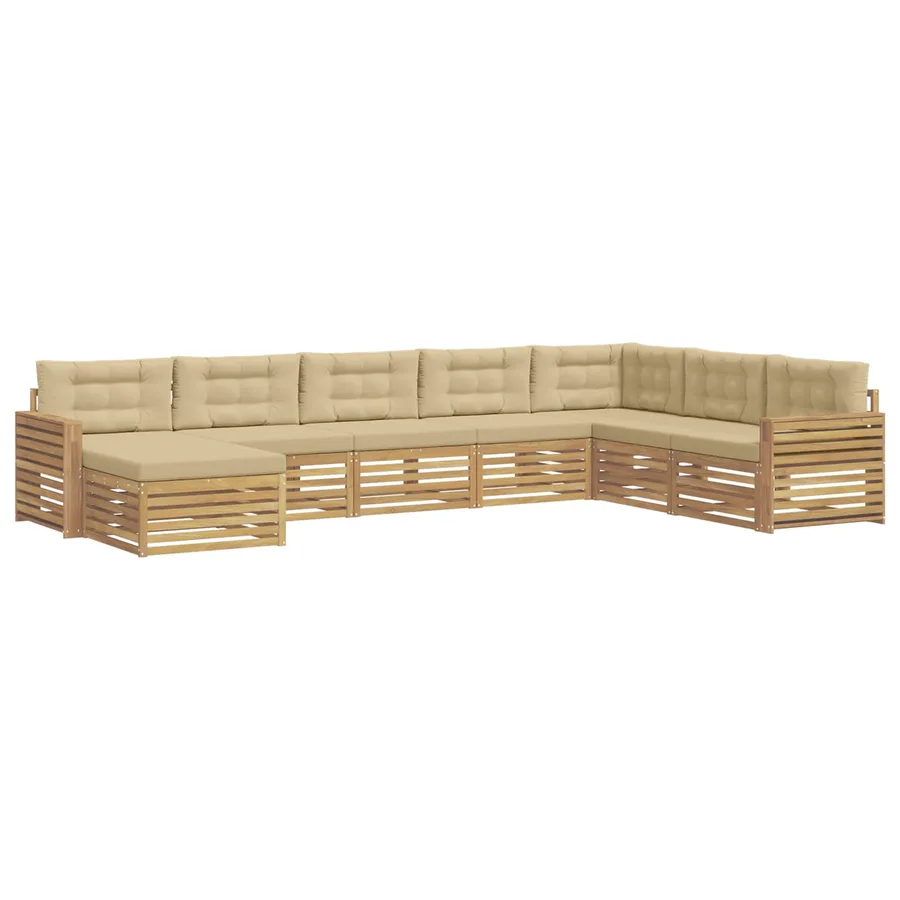 Ensemble de canapés d'extérieur 8 pc Blanc et Beige - 2