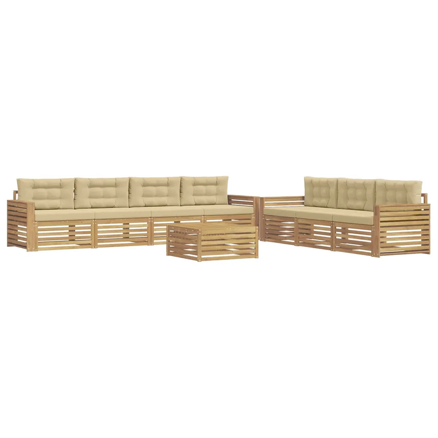 Ensemble de canapés d'extérieur 8 pc Blanc et Beige - 2