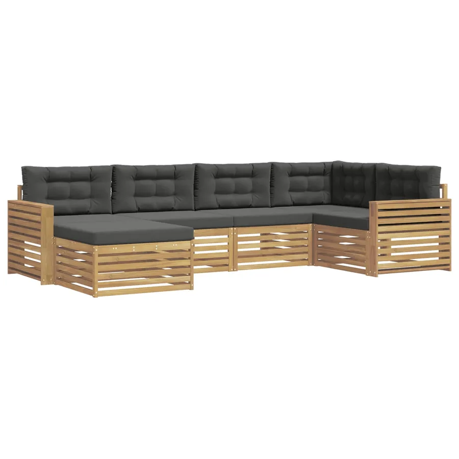 Ensemble de canapés d'extérieur 6 pc Blanc et anthracite - 2