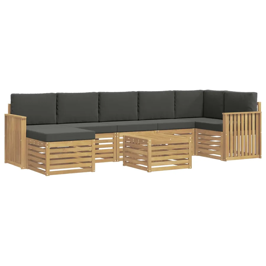 Ensemble de canapés d'extérieur 8 pcs Blanc et anthracite - 2
