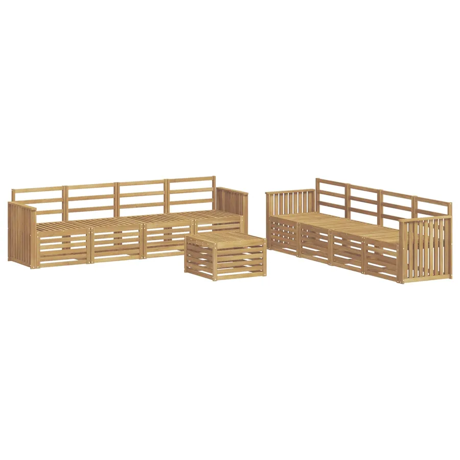 Ensembles de canapés 9 pcs Blanc 59 x 59 x 37 cm - 2