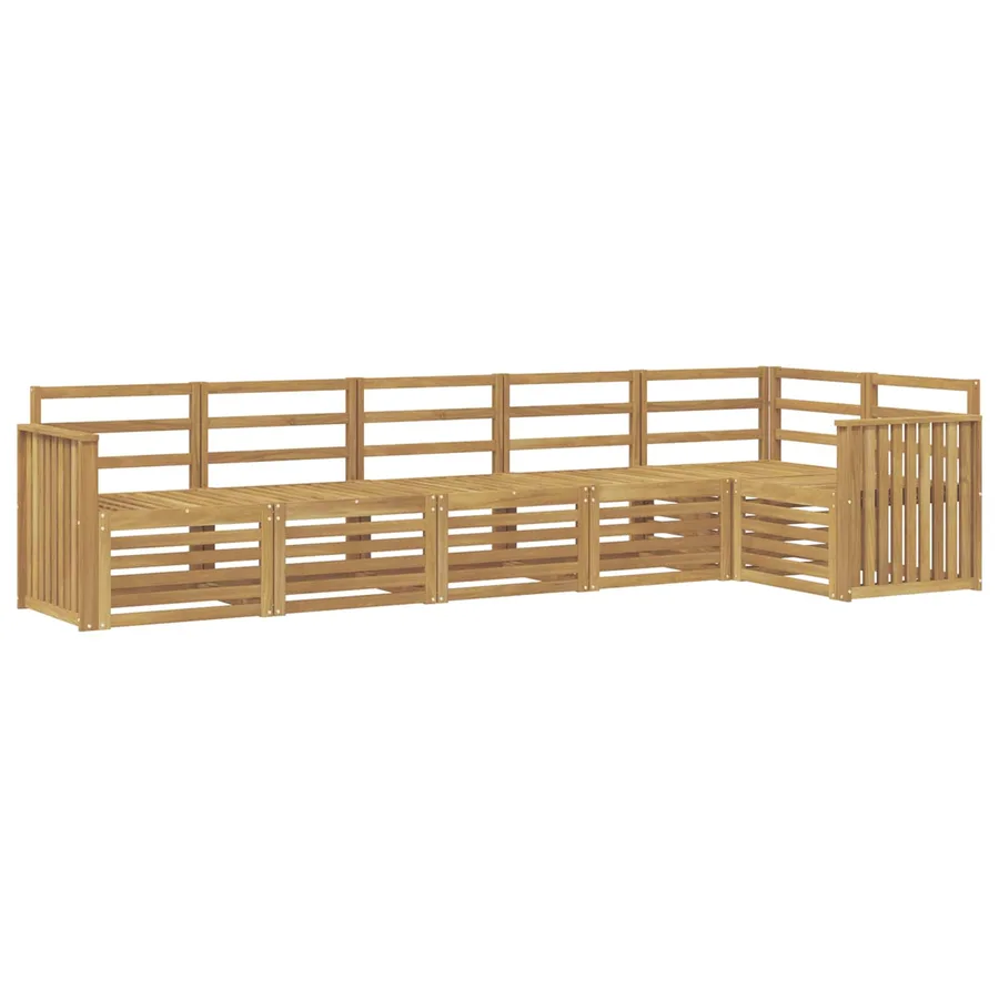 Ensemble de canapés d'extérieur 6 pcs Blanc 306 x 128,5 x 73 cm - 2