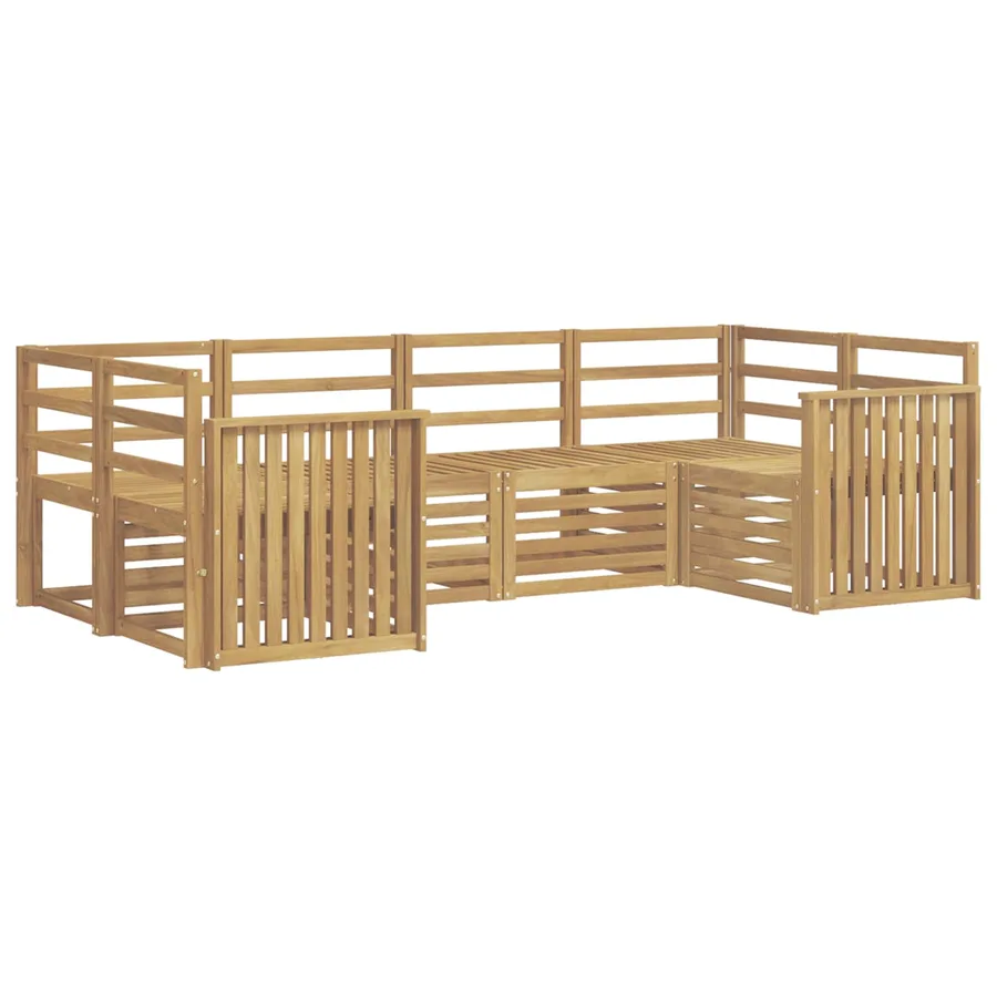 Ensemble de canapés d'extérieur 6 pcs Blanc 245 x 128,5 x 73 cm - 2