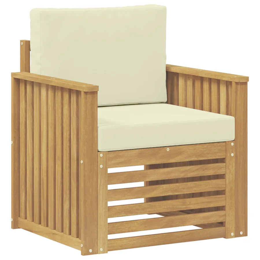 Ensemble de canapés d'extérieur Polyester Blanc - 2