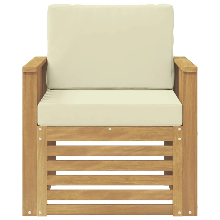 Ensemble de canapés d'extérieur Polyester Blanc - 3