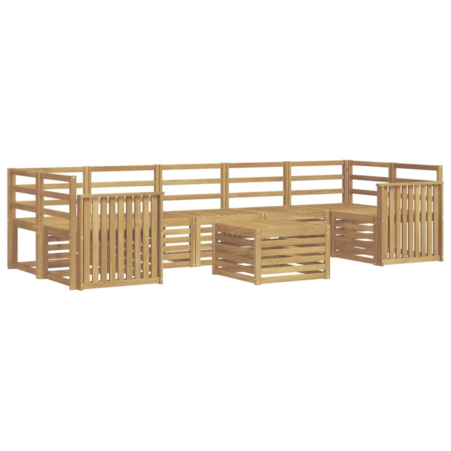Ensemble de canapés d'extérieur 8 pcs Blanc - 2