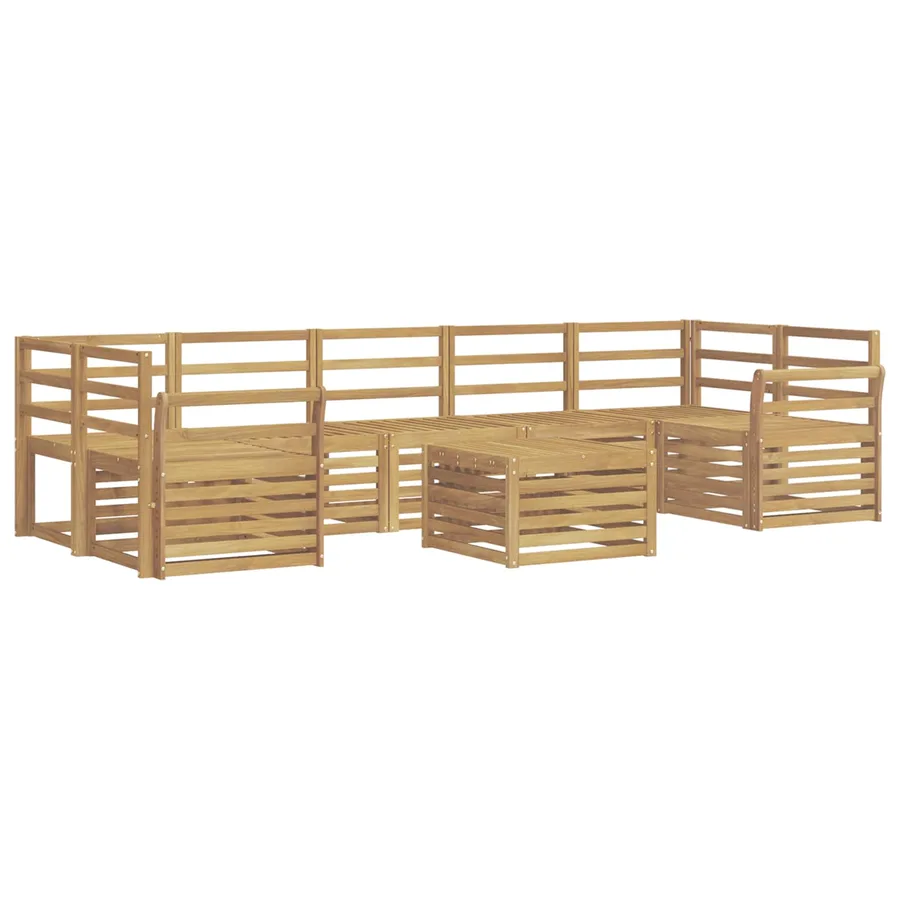 Ensemble de canapés d'extérieur 8 pcs Blanc - 2
