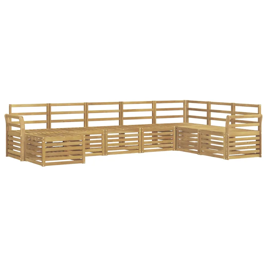 Ensemble de canapés d'extérieur 8 pcs Blanc 308 x 190 x 73 cm - 2