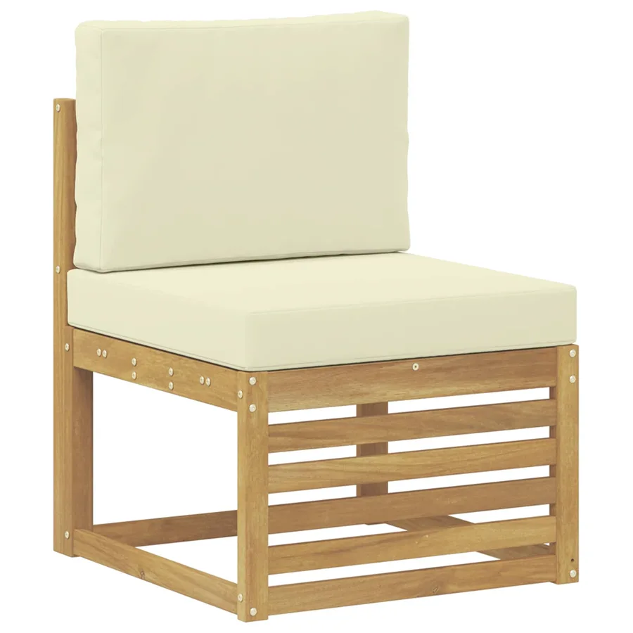 Ensemble de canapés d'extérieur 6 pcs Blanc et crème - 3
