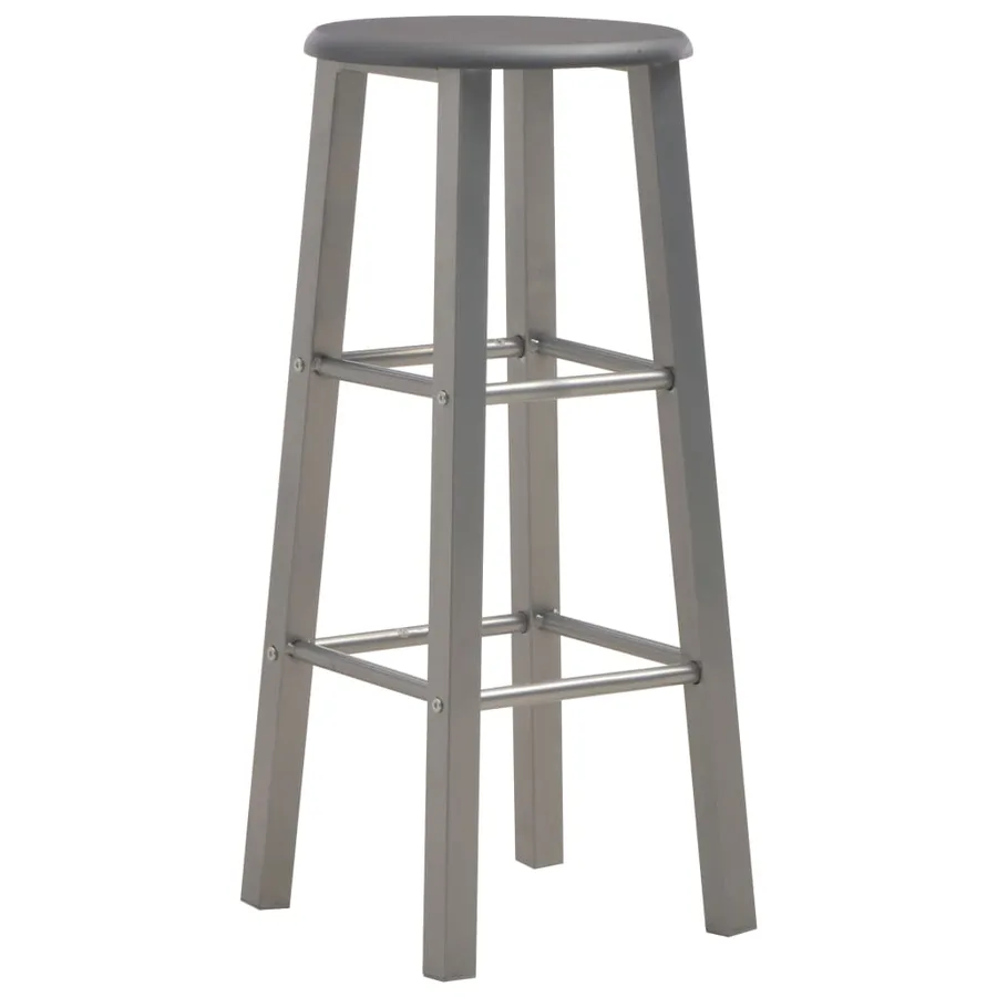 Tabourets de bar lot de 2 anthracite MDF - 2