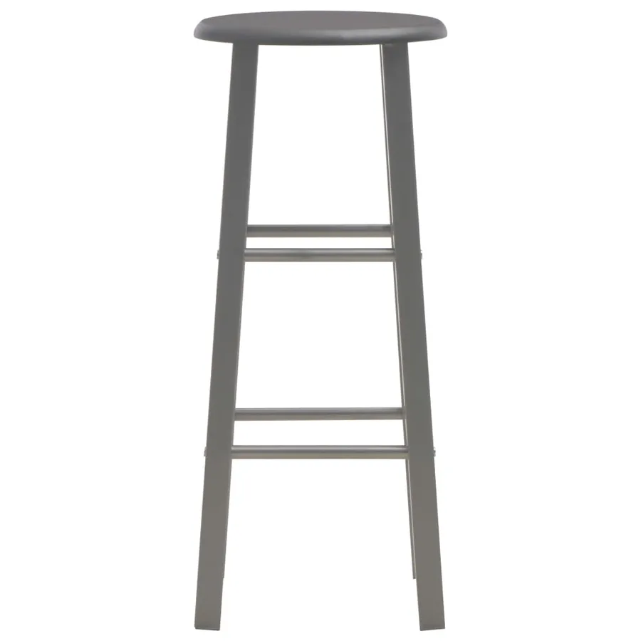 Tabourets de bar lot de 2 anthracite MDF - 3