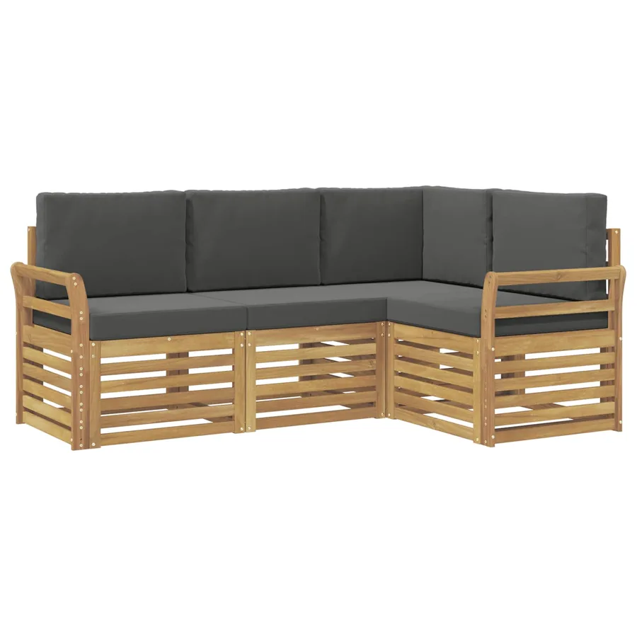 Ensembles de canapés 4 pcs Blanc et anthracite - 2