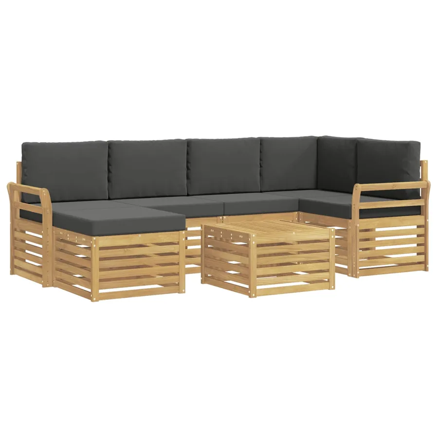 Ensemble de canapés d'extérieur 7 pcs Blanc et anthracite - 2