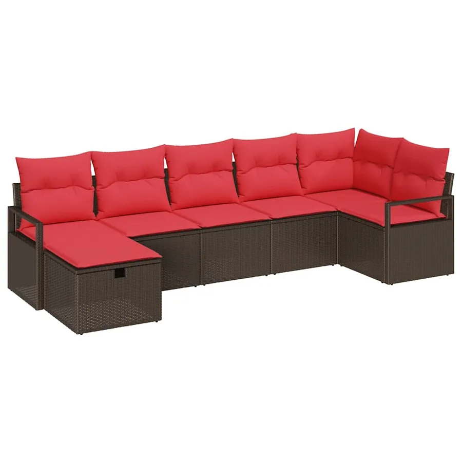Ensemble de Canapés avec coussin 4 pcs polyrotin - 2