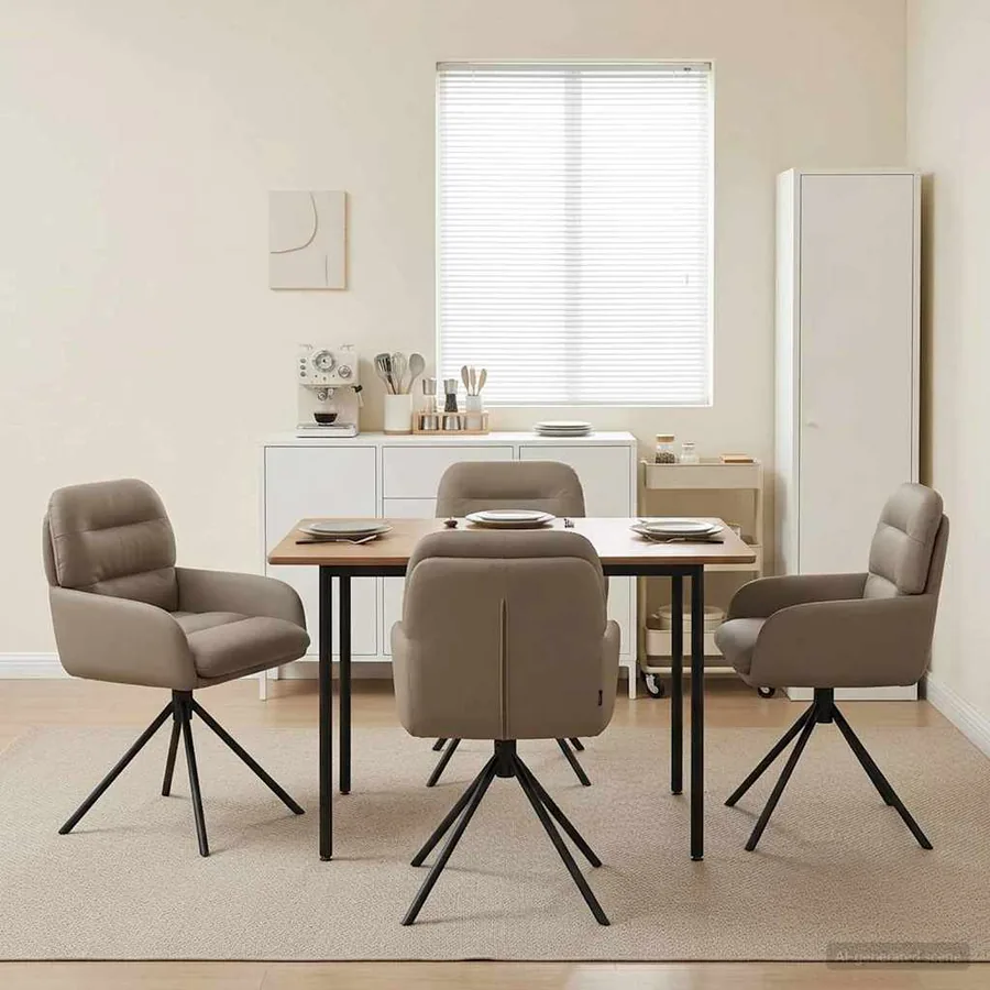 Chaises de salle à manger pivotantes 4 pcs Simili cuir