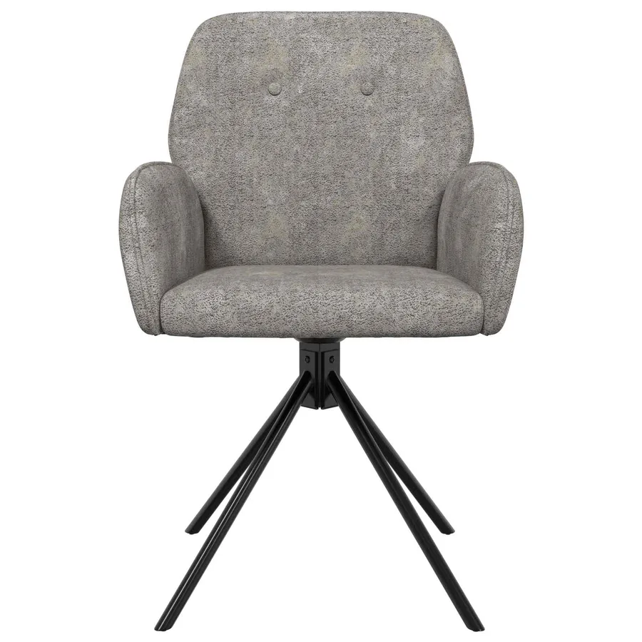 Chaises de salle à manger pivotantes 4 pcs Simili daim - 3
