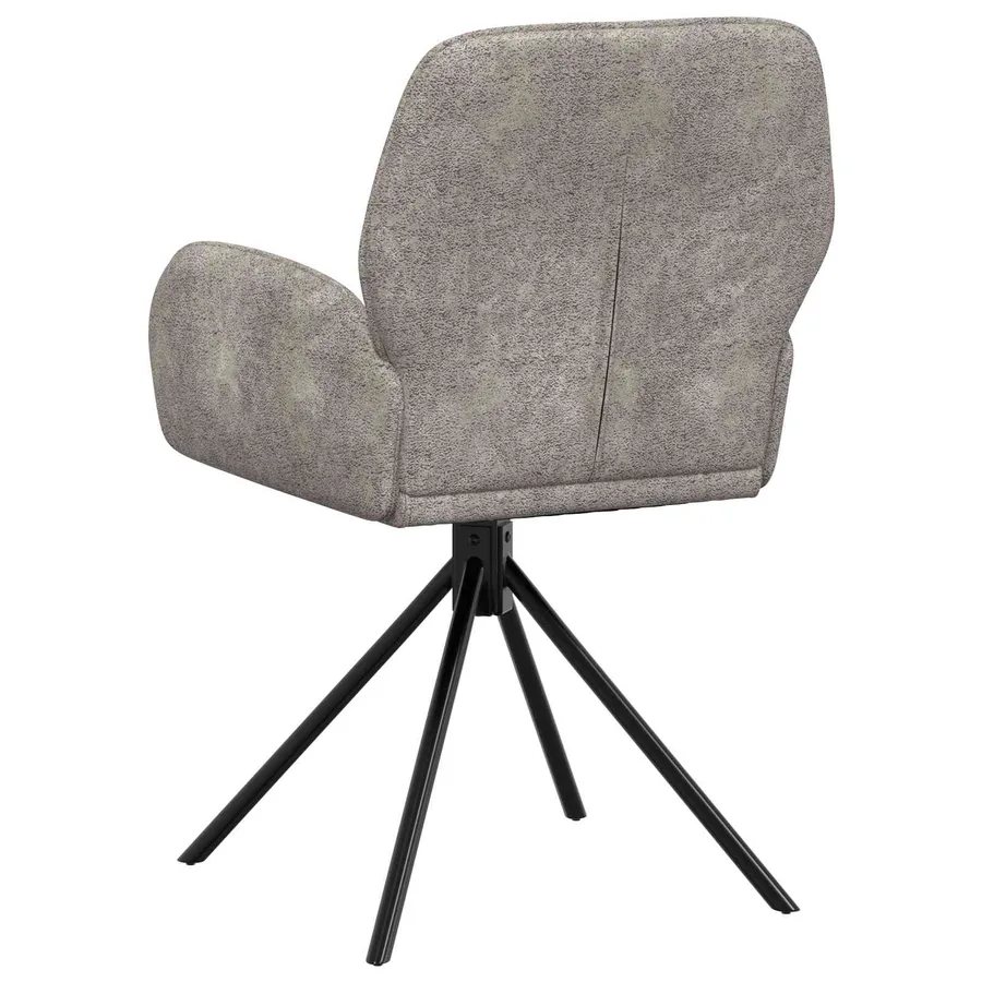 Chaises de salle à manger pivotantes 4 pcs Simili daim - 5