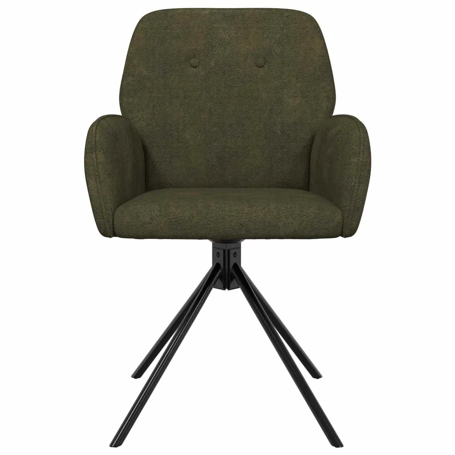 Chaises de salle à manger pivotantes 4 pcs Simili daim - 3