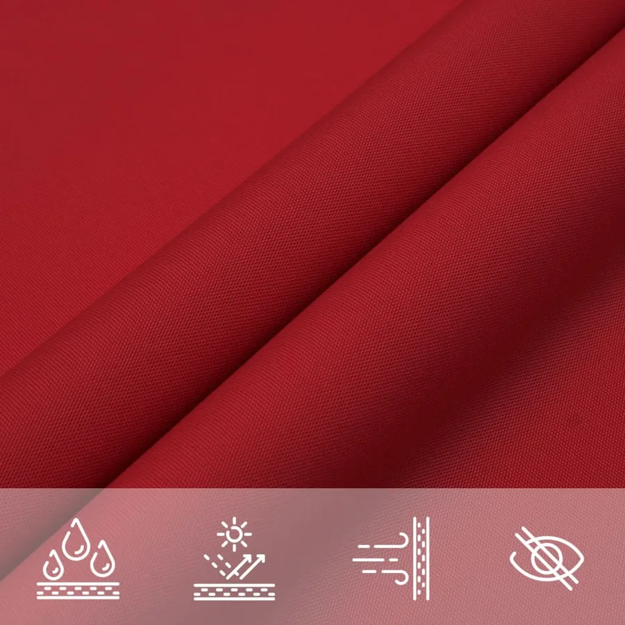 Voile de parasol tissu oxford rectangulaire 2x4,5 m rouge - 5