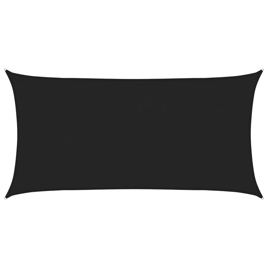 Voile d'ombre Noir 2 x 6 m HDPE