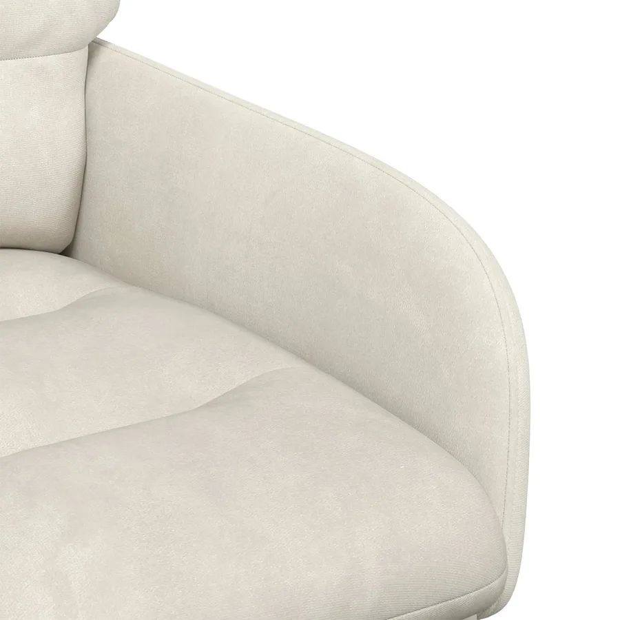 Chaises de salle à manger 2 pcs Velours Crème 59 x 59,5 x 90 cm - 6