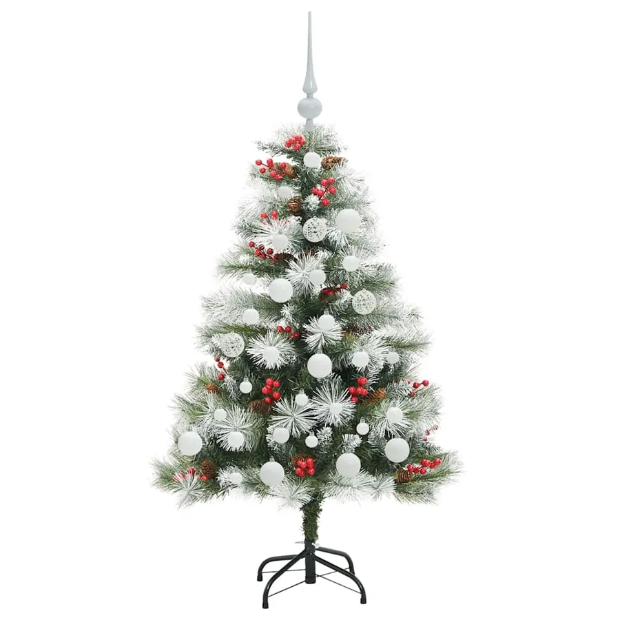 Sapin de Noël artificiel Vert et blanc 120 cm - 4