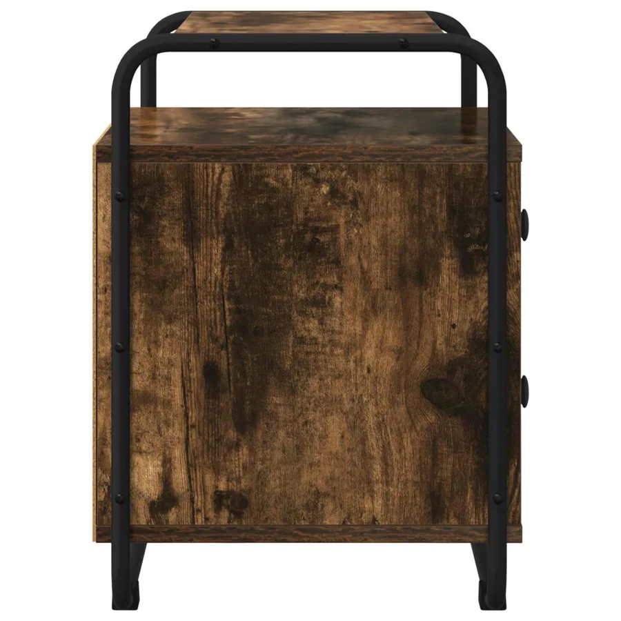 Table de chevet 2 pc Chêne fumé Bois d'ingénierie - 7