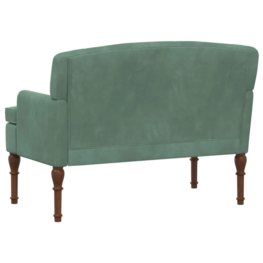 Canapé love seat avec capitonnage en boutons Vert Mer Velours - 5
