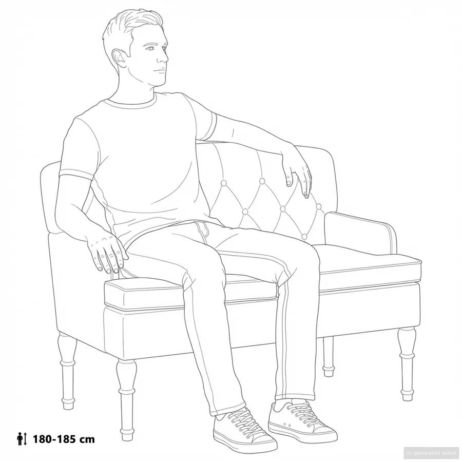 Canapé love seat avec capitonnage en boutons Noir Velours - 11