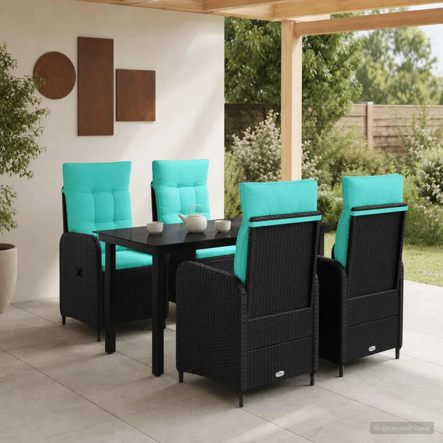 Ensemble de Tables Basses avec coussin avec oreiller 5 pcs - 3