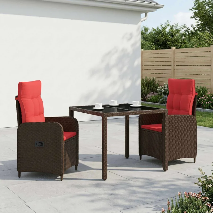Ensemble de repas extérieur 3 pcs polyrotin